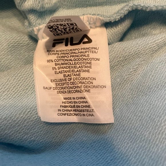 Fila Long Sleeve Crew Neck Sweatshirt with Pockets Blue Medium M NWT - Picture 10 of 10